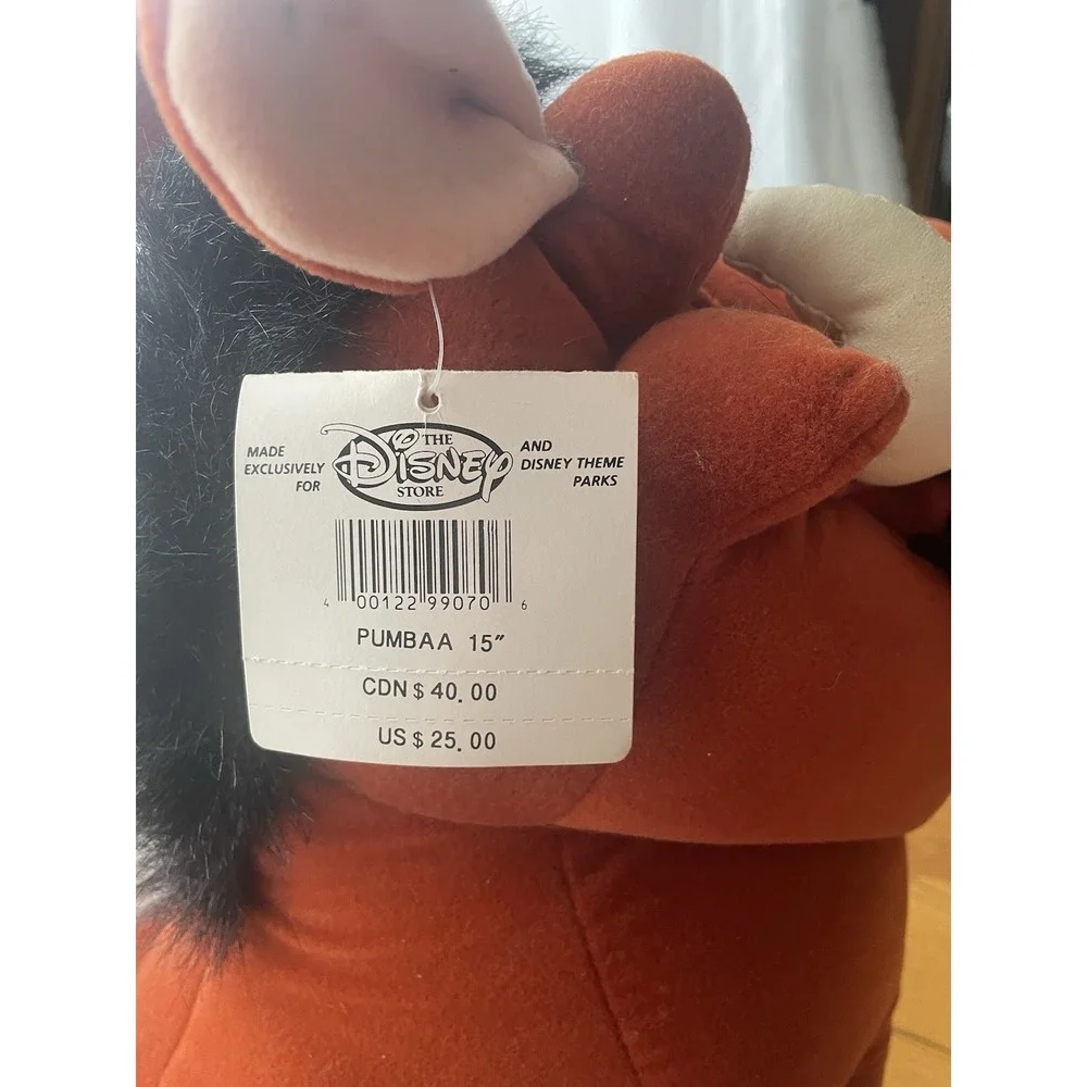 Vintage 90s Pumba The Lion King‎ Plush Walt Disney 16